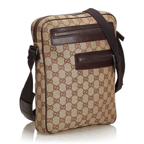 gucci brown leather satchel|Gucci brown leather crossbody bag.